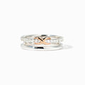 S925 Sterling Silver Double-layer Dense Nail Ring